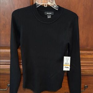 Karen Kane Black Ribbed Crew Neck Sweater/Size Small